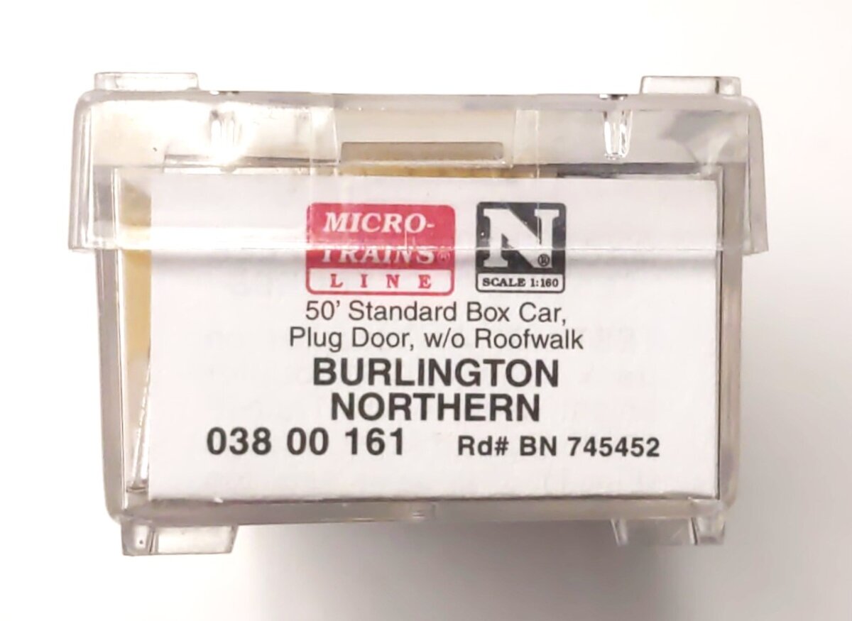 Micro-Trains 03800161 N BN 50' Steel Standard Plug Door Boxcar #745452