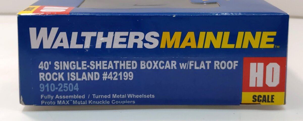 Walthers 910-2504 HO Rock Island 40' Single-Sheathed Box Car w/Flat Roof #42199