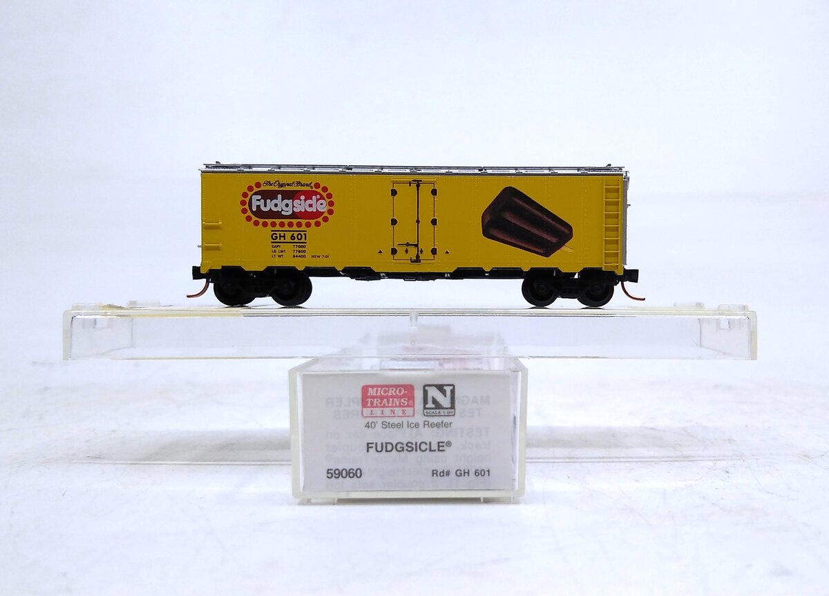 Micro-Trains 05900060 N Scale Fudgsicle 40' Steel Side Ice Reefer #601