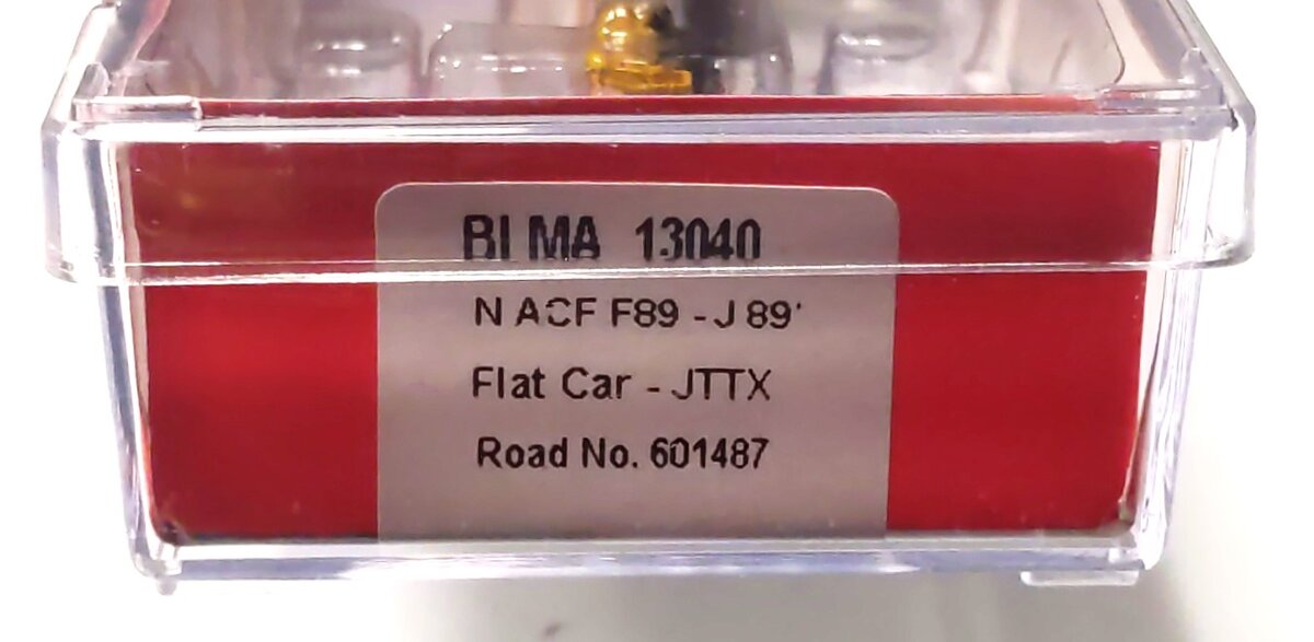 BLMA Models N Scale JTTX ACF F89-J 89' Flatcar #601487