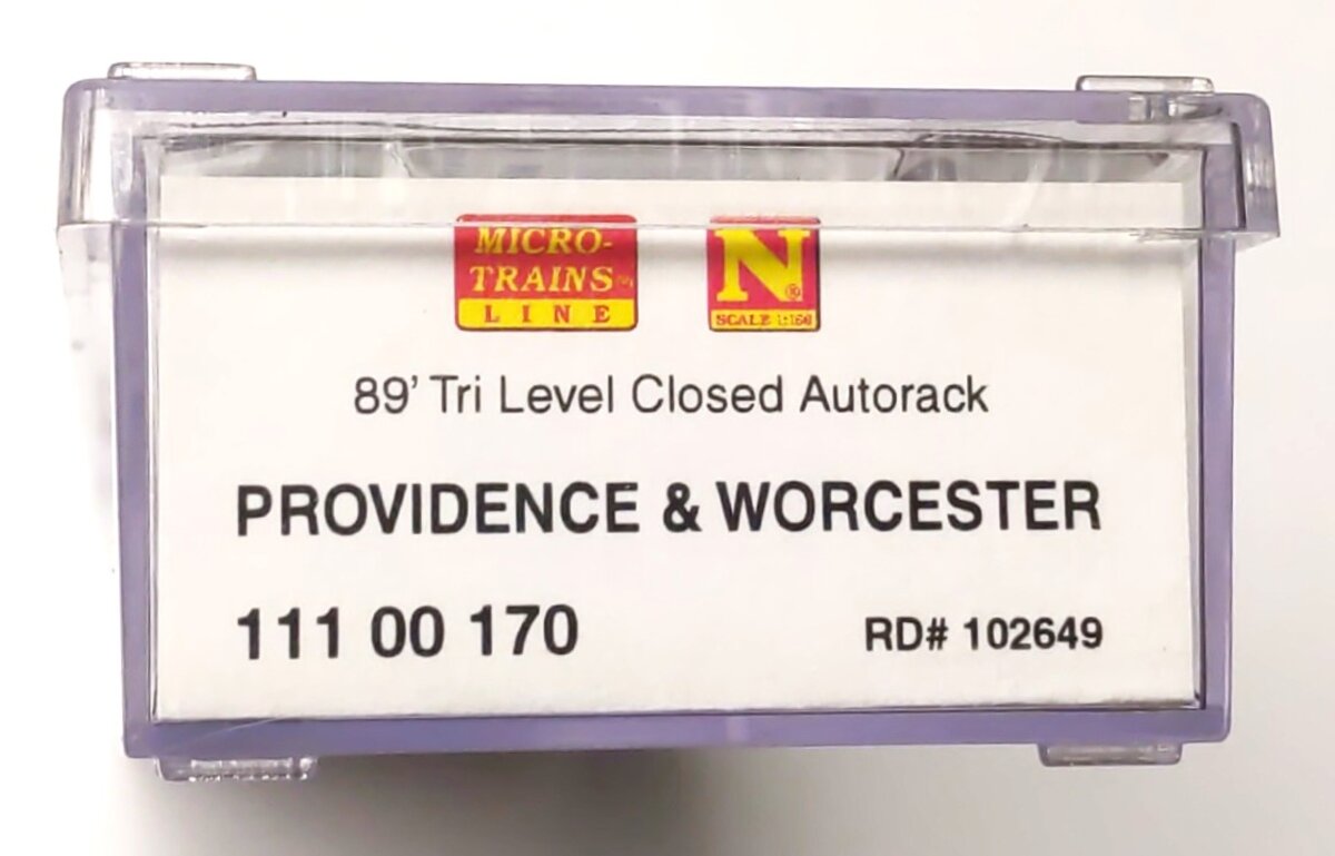 Micro-Trains 11100170 N PW 89' Tri-Level Closed Auto Rack #102649