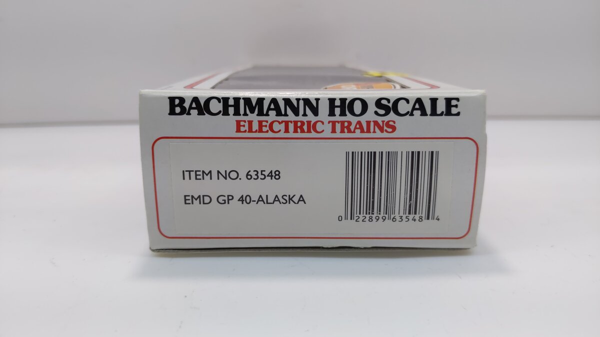 Bachmann 63548 HO Scale Alaska GP40 Diesel Locomotive #3012