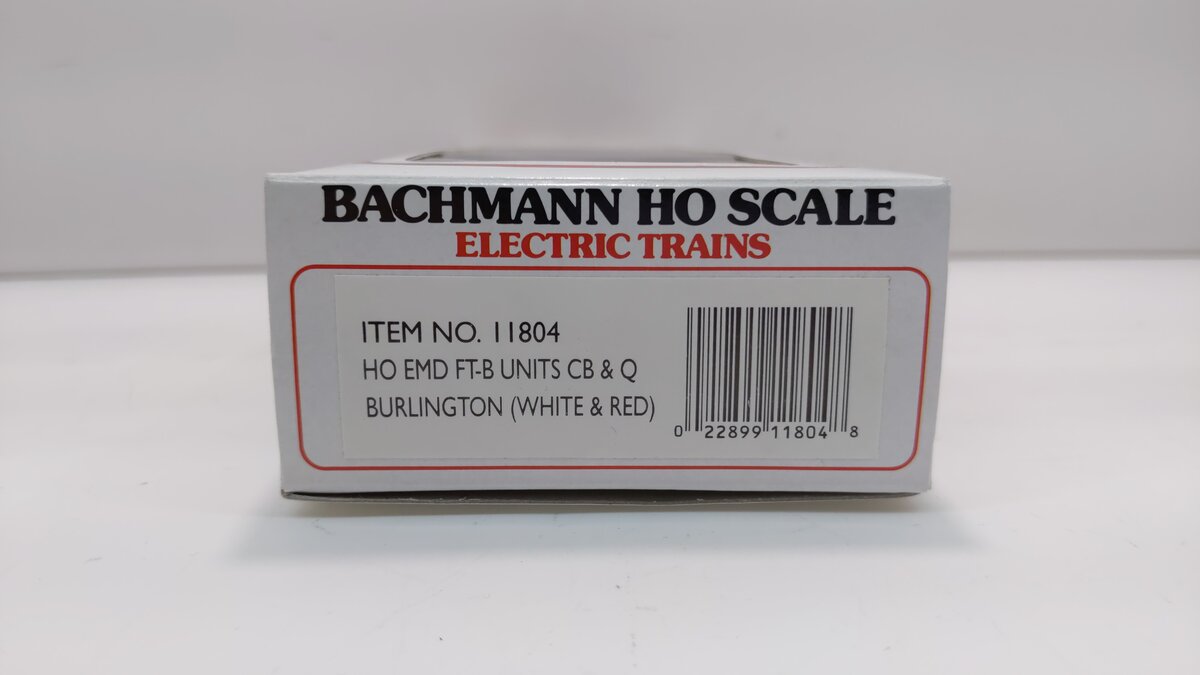 Bachmann 11804 HO Chicago, Burlington & Quincy EMD FT B-Unit Diesel Locomotive
