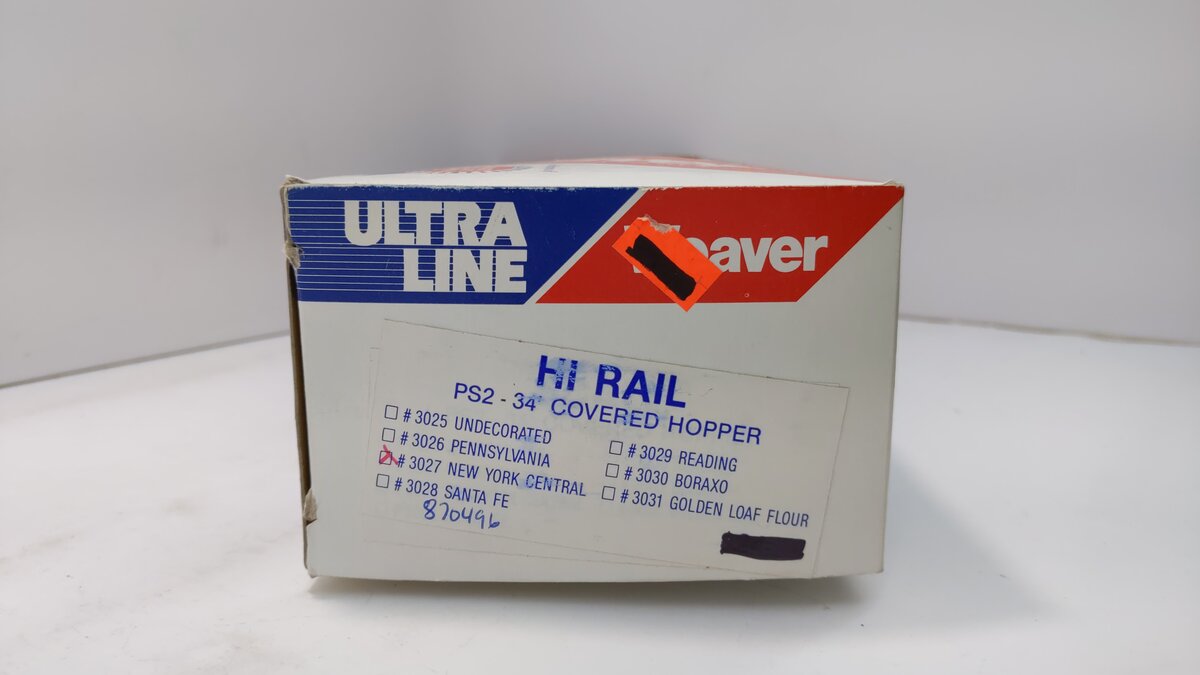 Weaver 3027 O NYC Ultra Line PS2 - 34' Covered Hopper Hi-Rail #3027
