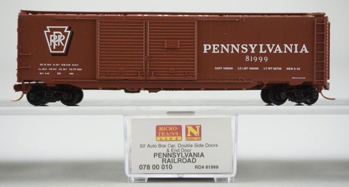 Micro-Trains 07800010 N Pennsylvania 50' Double Side Door Auto Boxcar #81999