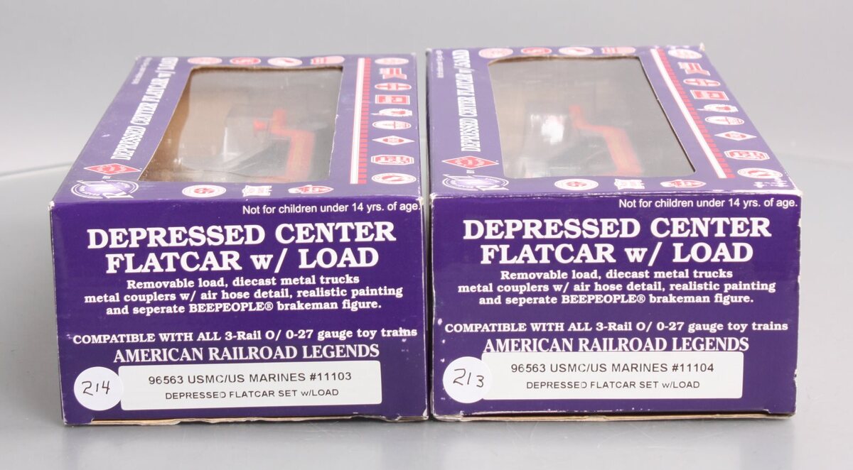 RMT 96563 O USMC Depressed Center Flatcar #11103/11104 (Set of 2)