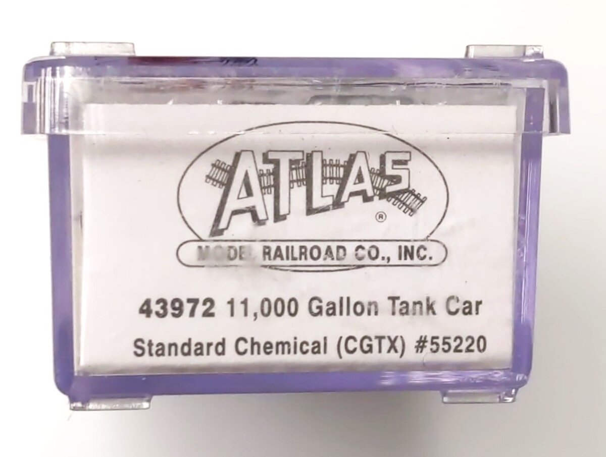 Atlas 43972 N Scale Std Chemical 11,000 Gallon Tankcar #55220