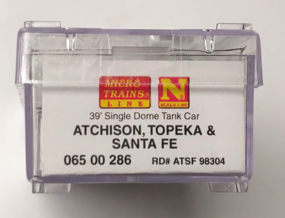 Micro-Trains 06500286 N ATSF 39' Single Dome Tank Car #98304