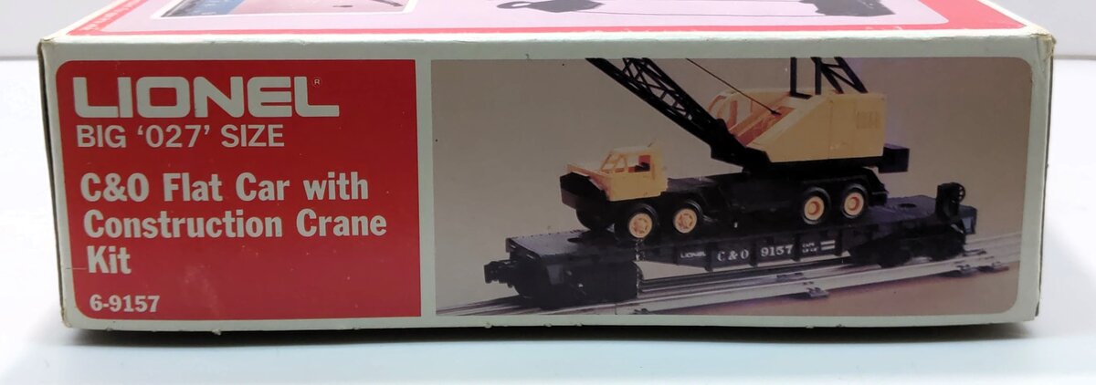 Lionel 6-9157 O Gauge Chesapeake & Ohio Flatcar with Construction Crane Kit
