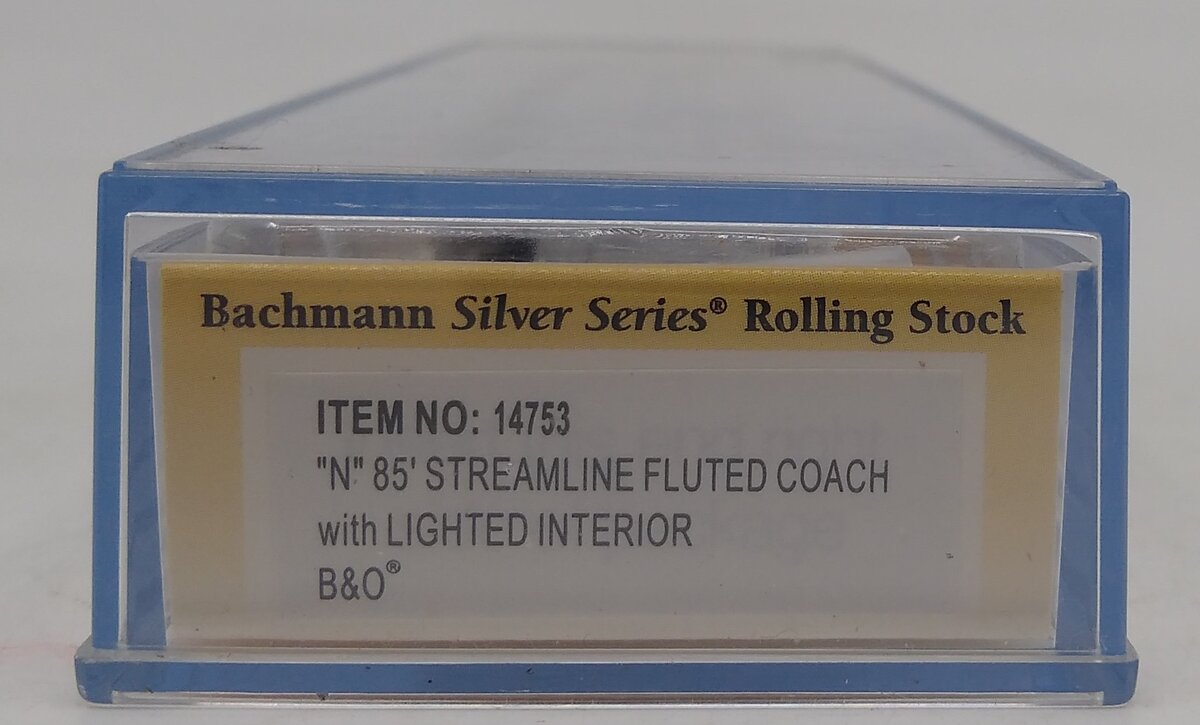 Bachmann 14753 N Baltomore and Ohio 85' Coach with Lighted Interior