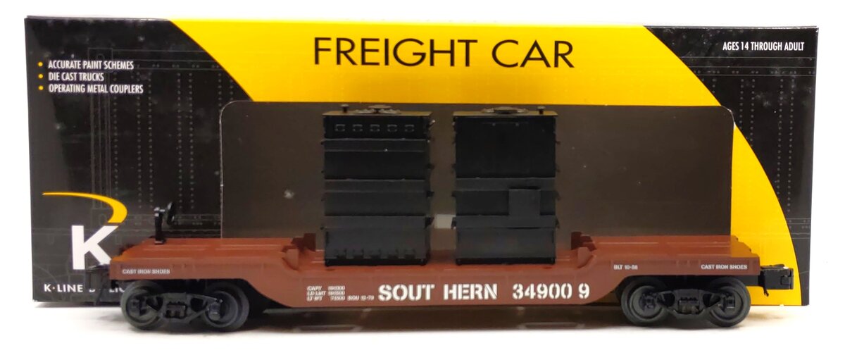Lionel 6-21635 O Southern Depressed Center Flatcar with 2 Transformers