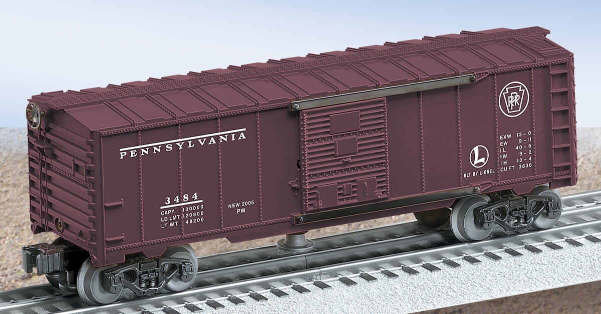 Lionel 6-29823 O Gauge PWC Pennsylvania Operating Boxcar #3484