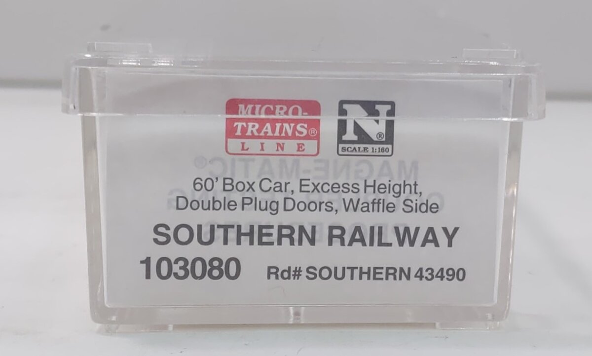 Micro-Trains 10300080 N SR 60' Double Plug Doors Waffle Side Boxcar #43490