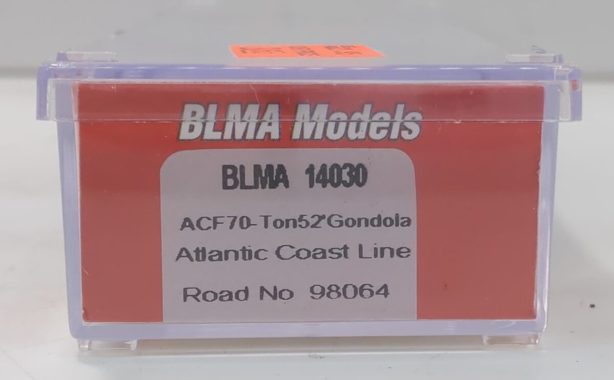 BLMA Models 14030 N Scale Atlantic Coast Line ACF 70-Ton 52' Gondola #98064