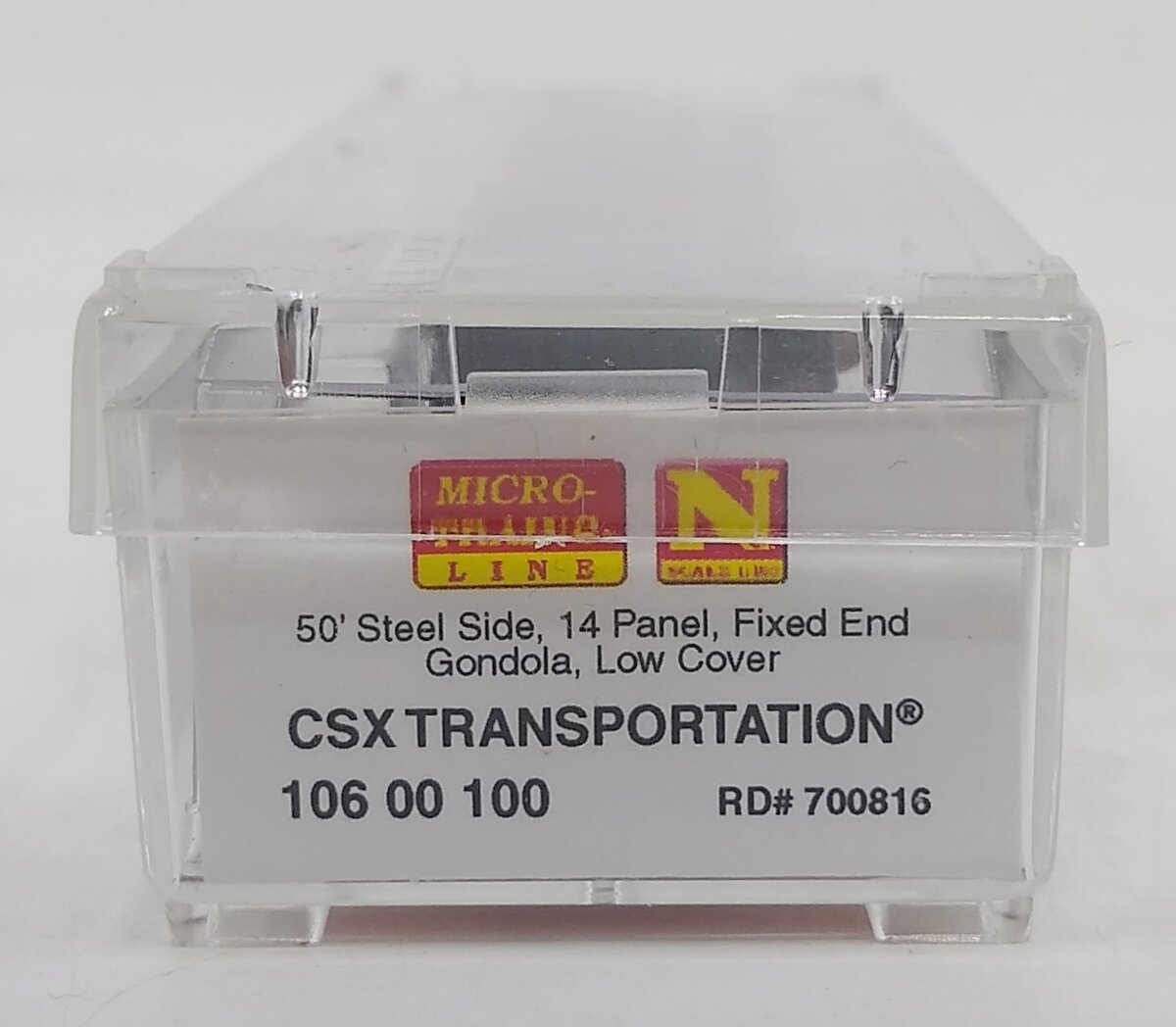 Micro-Trains 10600100 N CSX 50' 14 Panel Steel Side Gondola w/Cover #700816