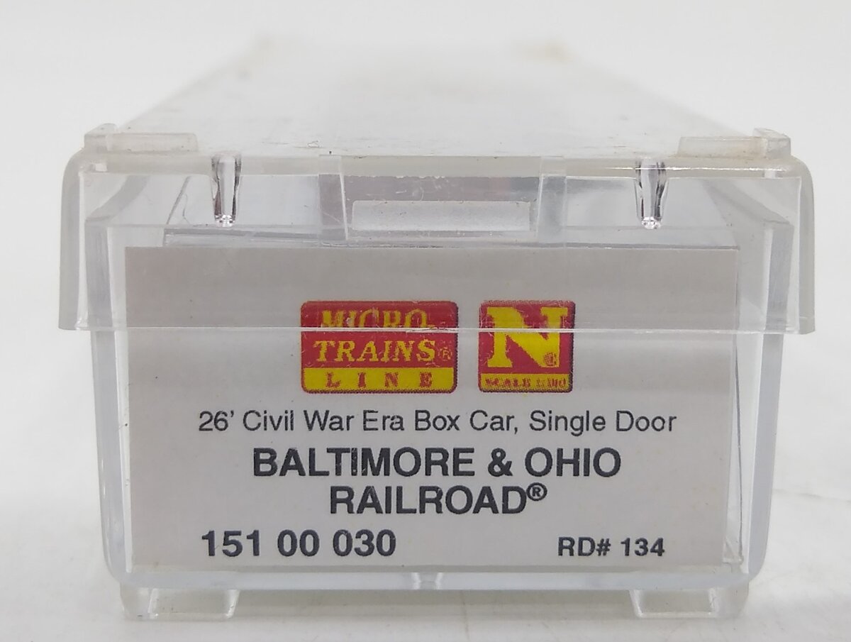 Micro-Trains 15100030 N Baltimore & Ohio Civil War Era 26' Wood Boxcar #134