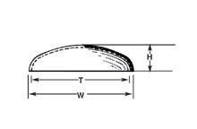 Plastruct 95771 5-3/4" x 1-1/2" 6" Elliptical Head Dome