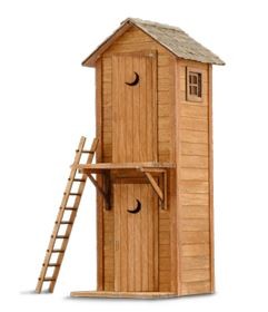 Wild West Scale Models 819 O Scale Laser-Cut Two Story Outhouse Kit