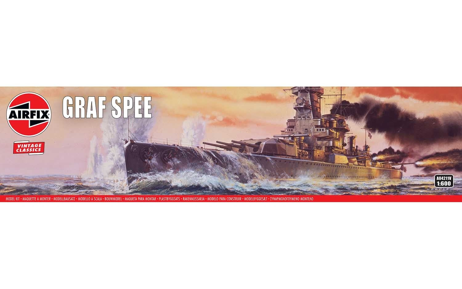 Airfix Products A04211V 1 600 Admiral Graf Spee Warship Plastic