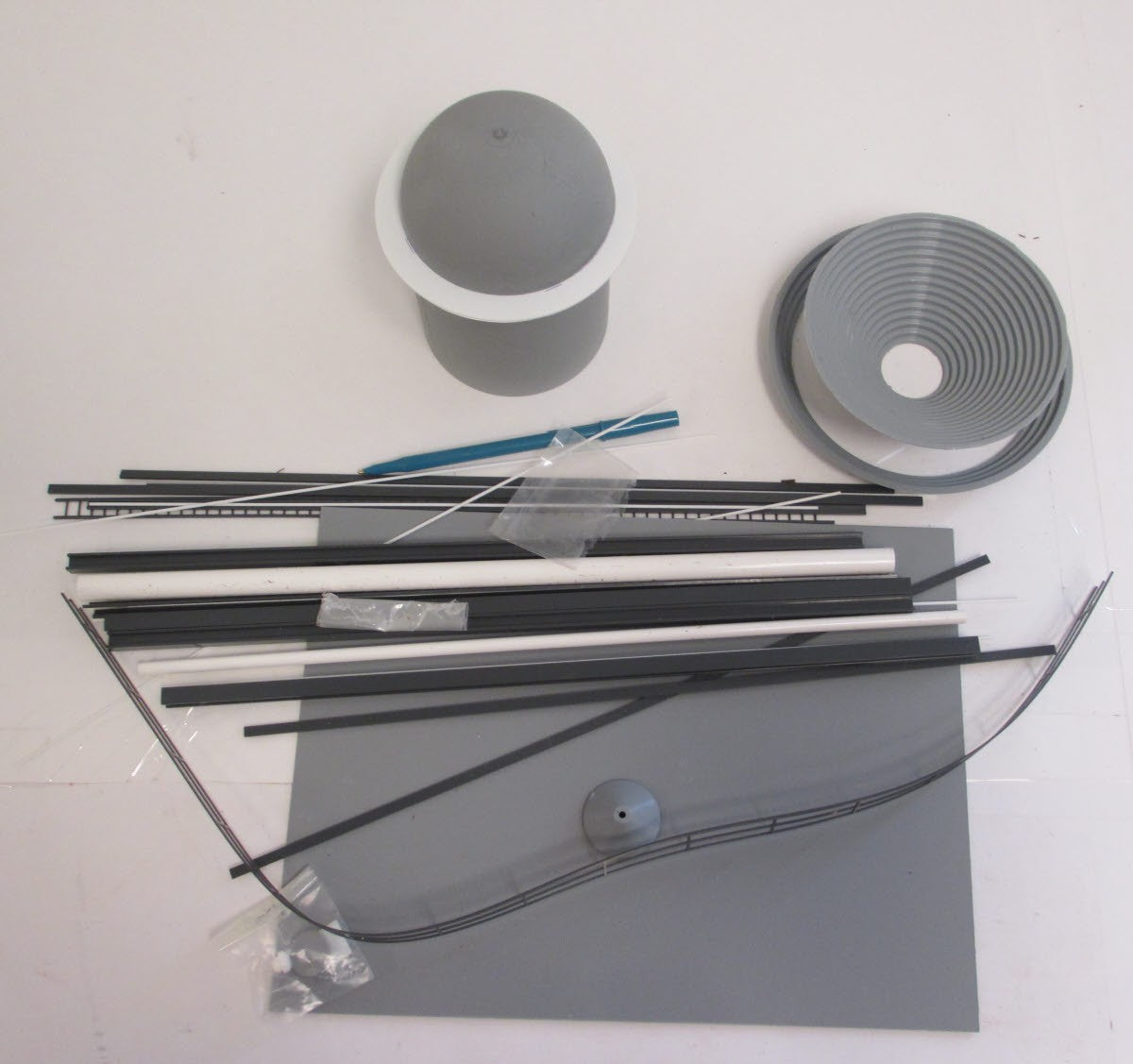 Plastruct 3028 O 7” x 7” x 21” Cone Roof Water Tower Kit