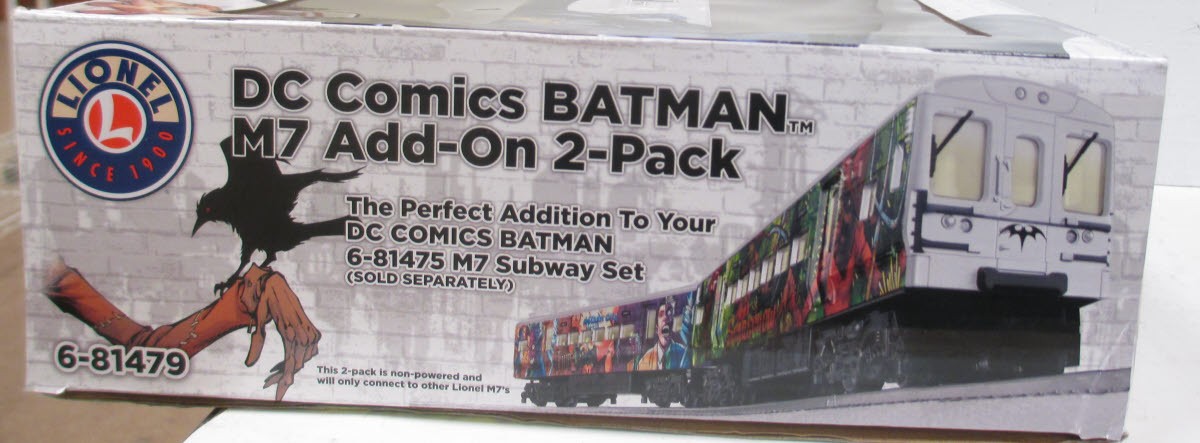 Lionel 6-81479 O Gauge Batman M7 Subway 2-Car Add-on Set
