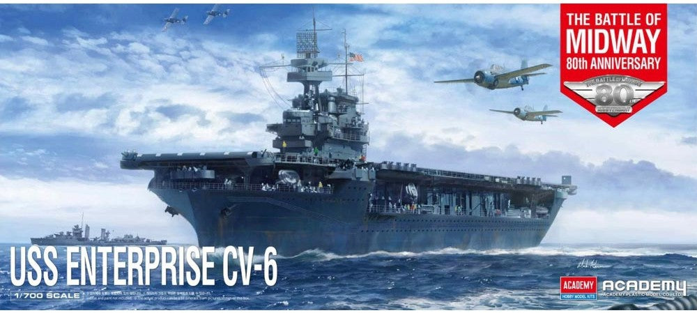 Academy 14409 1:700 USS Enterprise CV-6 Aircraft Plastic Model Kit
