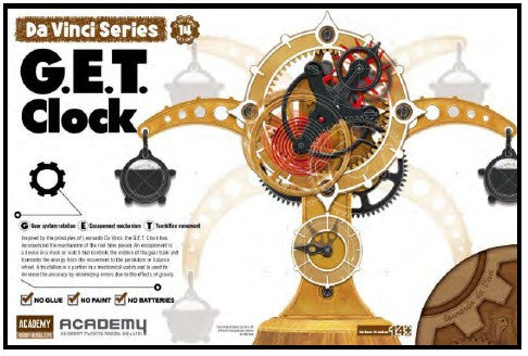 Academy 18185 DaVinci G.E.T. Clock New Tool Plastic Model Kit