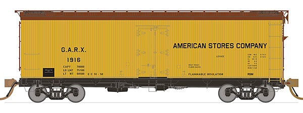 Rapido Trains 121050 HO American Stores GARX 37' Meat Reefer (Set of 4)