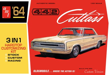 AMT 1066 1:25 1964 Oldsmobile Cutlass 442 Hardtop Car Plastic Model Kit