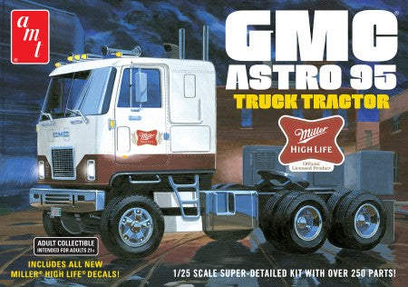 AMT 1230 1:25 Miller Beer GMC Astro 95 Semi Tractor Plastic Model Kit