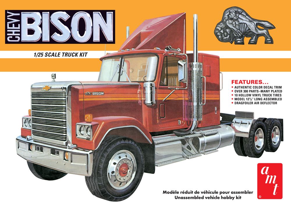 AMT 1390 1:25 Chevrolet Bison Conventional Tractor Plastic Model Kit
