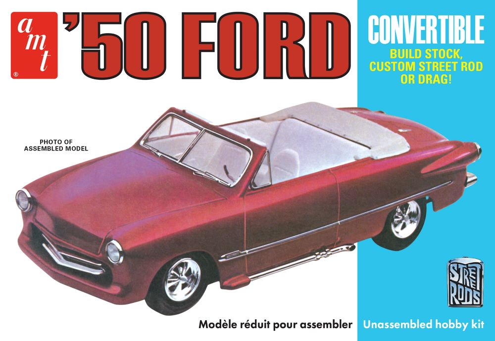 AMT 1413 1:25 Street Rods Edition 1950 Ford Convertible Plastic Model Kit
