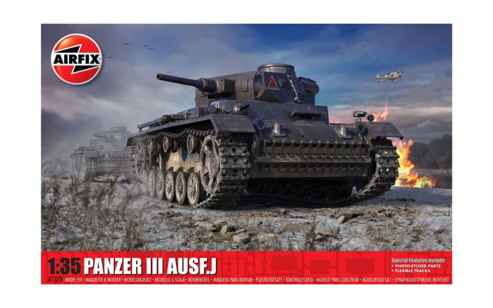 Airfix Products A1378 1:35 Panzer III AUSF J Military Tank Model Kit