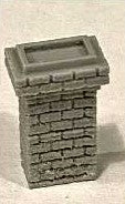 Bar Mills 02032 HO 5/8' Unpainted Rectangular Chimney (Pack of 3)