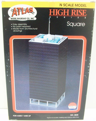Atlas 2835 N Scale High Rise Series Square Building Kit – Trainz
