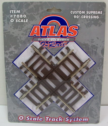 Atlas 7080 O 2-Rail Nickel Silver 90° Track Crossing