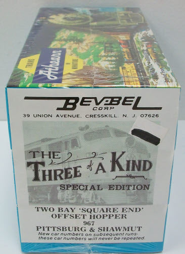 Athearn 967 P&S HO 34' 2 Bay Offset 3-Hopper Kits