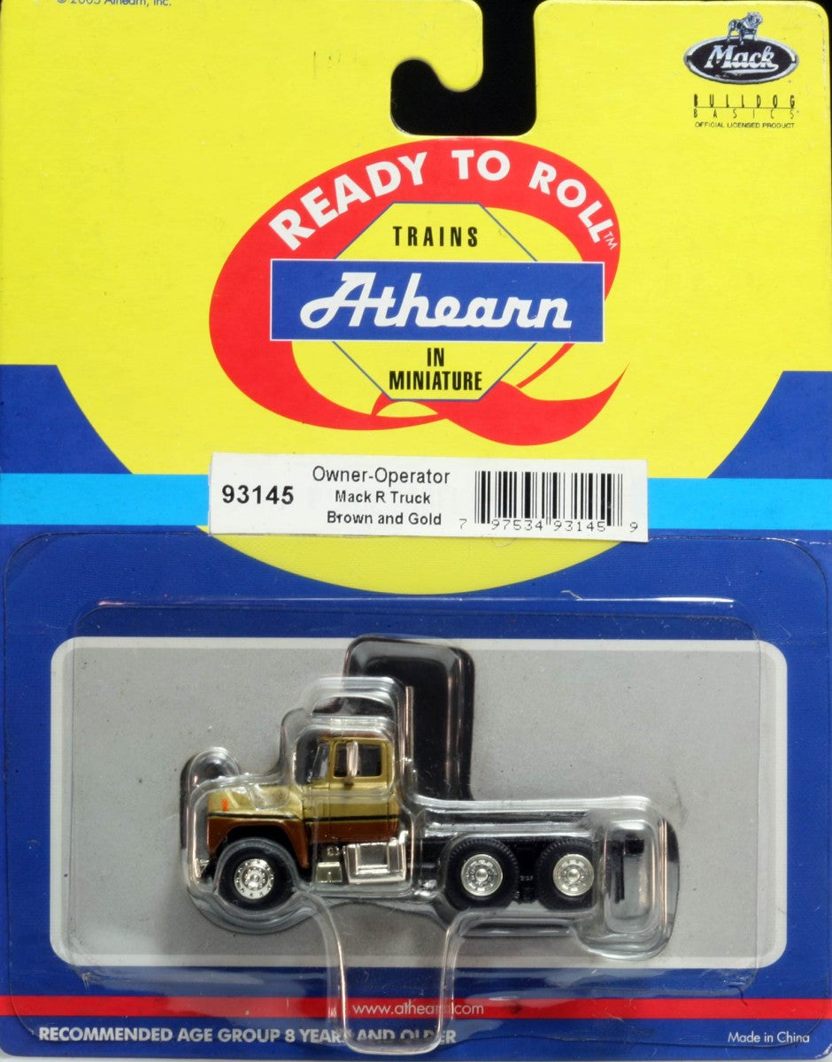 Athearn 93145 HO Mack R Truck Brown & Gold