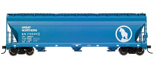 Atlas 1402-3 HO Great Northern 4650 3-Bay Centerflow Hopper #170125