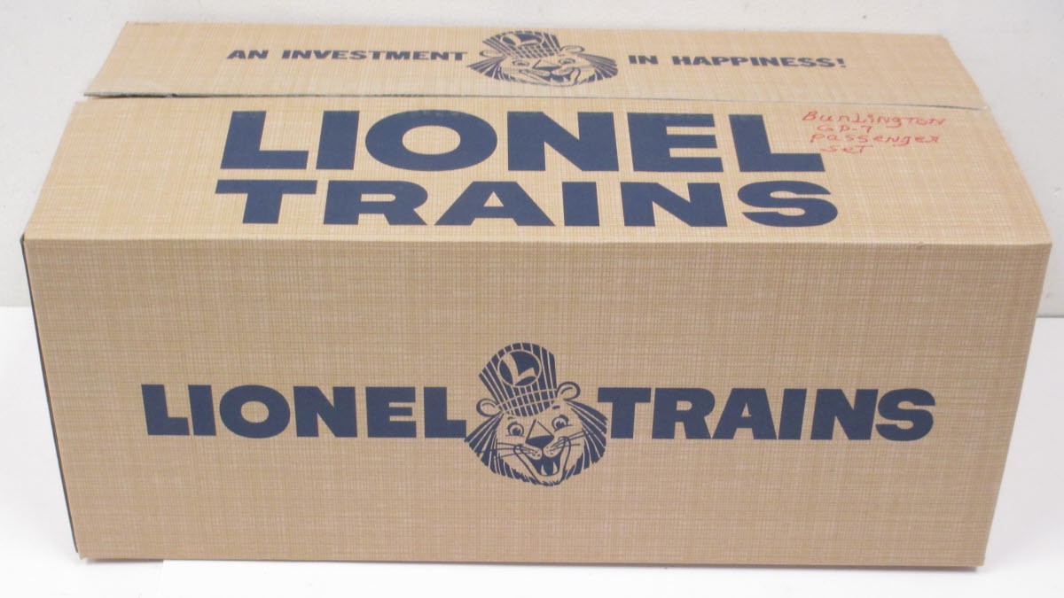 Lionel 6-31775 O Gauge Burlington GP-7 Diesel Passenger Train Set #1562