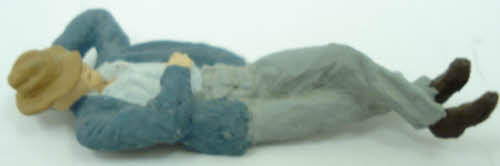 Arttista 1188 O Bum to Sleep on Park Bench Pewter Figure Hand Painted