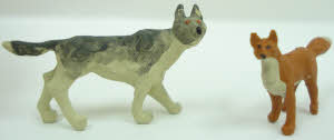 Arttista 1350 Pewter Fox and Wolf Pewter Figures
