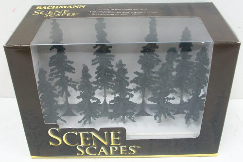 Bachmann 32103 Scene Scapes 3"-4" Conifer Trees (Set of 9)
