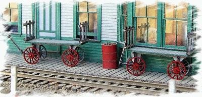 Bar Mills 00782 HO Twin REA Baggage Cart Kit (Pack of 2)
