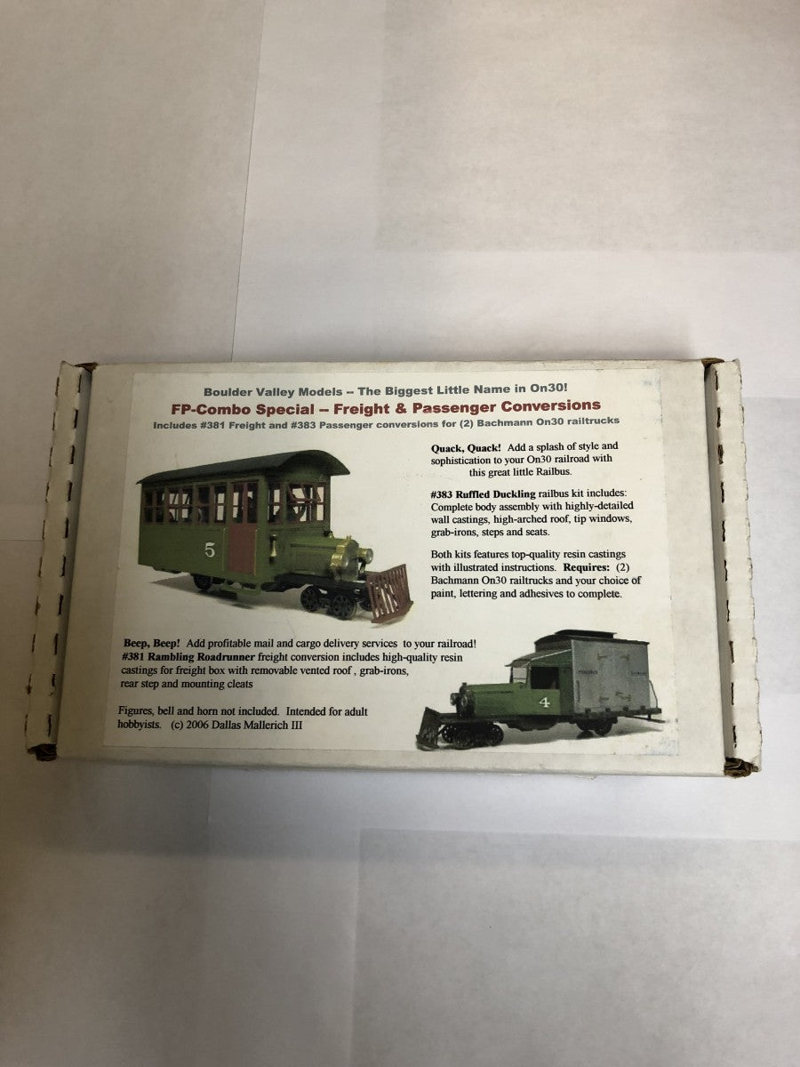 Boulder Valley 383 Bachmann Railtrucks #381 Freight & #383 Passenger Conversions
