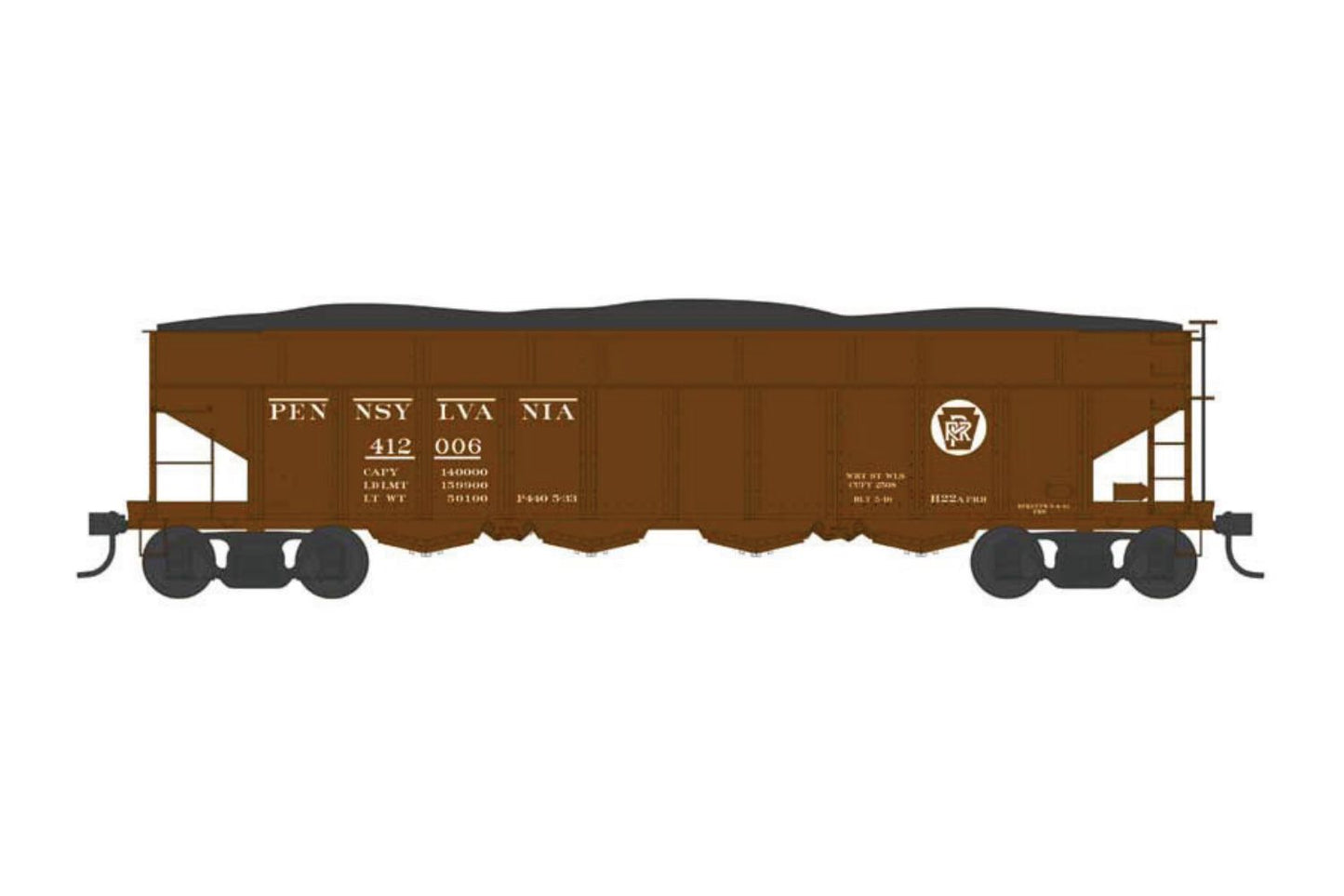 Bowser 43049 HO Pennsylvania Circle with Clams H22a Hopper #412006