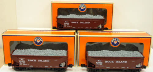 Lionel 6-11882 O Rock Island Offset Hopper Cars (Set of 3)