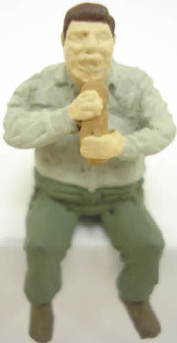 Arttista 1150 O Scale Fat Man Eating Pewter Painted Figure