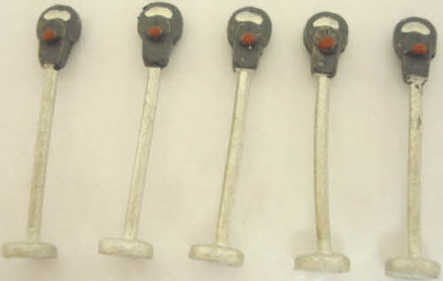 Arttista 1187 O Scale Pewter Parking Meters Hand Painted (Set of 5)