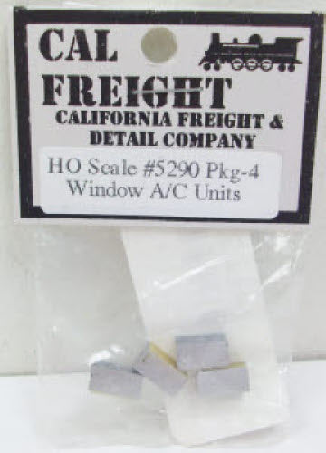 Cal Freight 5290 HO Scale Windo A/C Unites (Pack of 4)